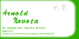 arnold novota business card